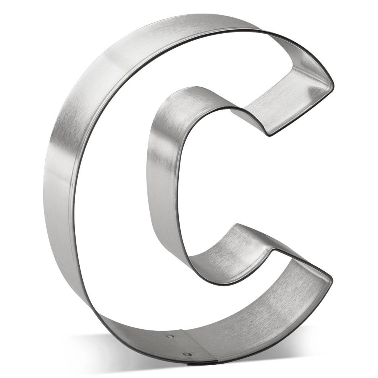 Letter C Cookie Cutter 3 in, Tin Plated Steel, Handmade in the USA